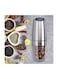 Electric Gravity Pepper Grinder Set of 2 &ndash; Adjustable Coarseness Automatic Salt and Pepper Mills with LED Light, for Kitchen, Cooking &amp; BBQ (Stainless Steel)
