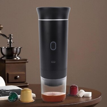 Portable USB Rechargeable Electric Coffee Maker   Handheld Slim Compact Coffee Machine for Travel, Camping, Office &amp; Outdoors