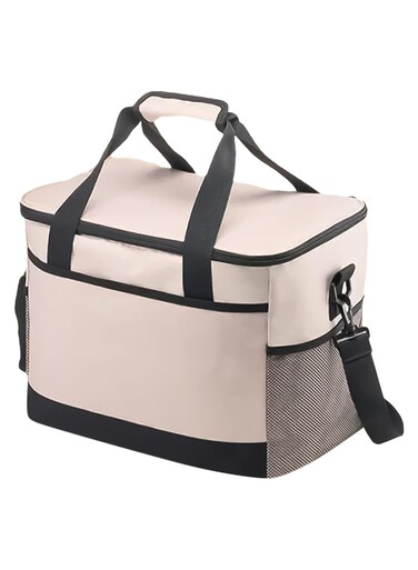 حقيبة تبريد محمولة - حقيبة تبريد معزولة كبيرة السعة للتخييم للنزهات والشاطئ والسفر والمغامرات الخارجية - حقيبة تبريد غداء مقاومة للتسرب وخفيفة الوزن ومتينة