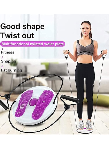 Pull Twisting Waist Plate   Twist Waist Disc Board for Body Shaping &amp; Exercise   Twisting Waist Disc with Pull Rope for Legs, Waist, Foot, Ankle