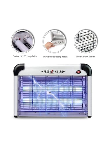 مصيدة الحشرات الكهربائية   قاتل الذباب والبعوض بمصباح الأشعة فوق البنفسجية بقوة 2800 فولت   مصيدة حشرات داخلية مزودة بضوء الأشعة فوق البنفسجية، وطارد للحشرات الطائرة، وصائد الطُعم
