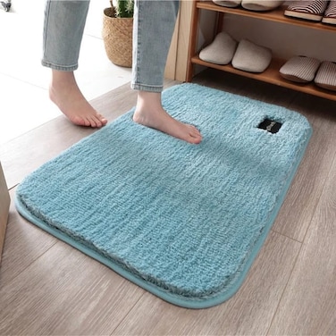 Microfiber Quick-Drying Bath Mat &ndash; Super Absorbent, Antibacterial, Odor-Resistant, Non-Slip Entrance Mat for Bathroom, Washable and Dust Mite Resistant