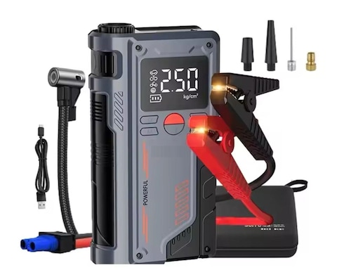 Emergency car battery jump starter top