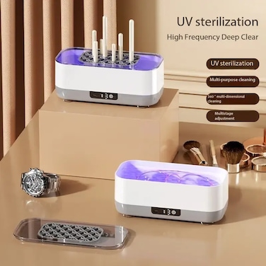 منظف ​​مجوهرات محمول بالأشعة فوق البنفسجية   منظف ساعات رقمية بالموجات فوق الصوتية 40 كيلو هرتز   جهاز تنظيف مجوهرات كهربائي USB للخواتم والنظارات والساعات والإكسسوارات