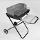 Portable Charcoal BBQ Grill   Outdoor Custom Steel Barbecue Grill with Adjustable 3-Level Heights   Compact Folding Design for Camping, Tailgating, Picnics
