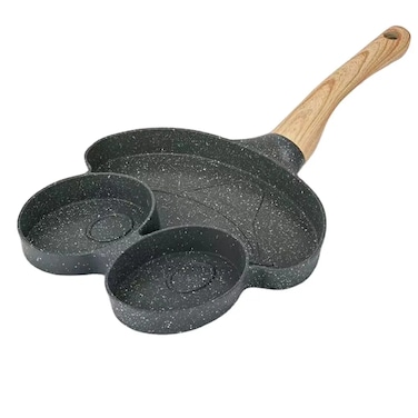 Non-Stick Multi-Compartment Breakfast Pan &ndash; Flat Griddle Egg Frying Pan for Pancakes, Bacon, Sausages, and More, Durable and Easy-to-Clean Cookware