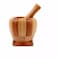 Wooden Mortar and Pestle Set &ndash; Traditional Okhli Masher for Grinding Herbs, Spices, and More   Durable Handcrafted Ural Grinder for Kitchen