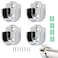 4 Pcs Closet Rod End Support &ndash; Heavy Duty Stainless Steel Closet Pole Sockets with Screws, Flange Rod Holders for Shower Curtains, Hanging Rods