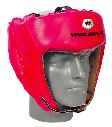 Winmax WMF12099A Boxing Head Protector - Red, Durable Protection for Boxing and Sparring, Adjustable Fit for Comfort, Ideal for Combat Sports Training
