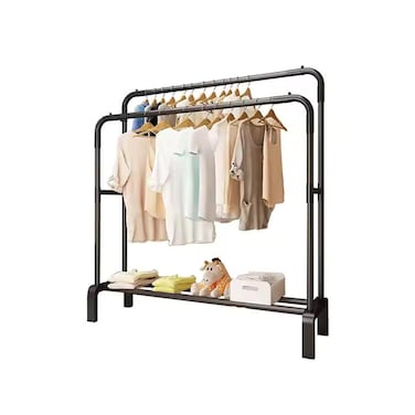 رف معاطف متعدد الوظائف مع تخزين للأحذية - منظم ملابس مستقل لعرض الملابس في غرفة المعيشة وغرفة النوم والمدخل
