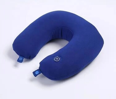 Travel Pillow &ndash; Memory Foam U-Shaped Airplane Neck Pillow with Electric Vibration Massage, Ergonomic Travel Neck Support for Airplanes, Cars, Trains