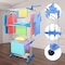 3-Layer Clothes Drying Rack, Heavy Duty Folding Clothes Hanger with Adjustable Wings &ndash; Indoor &amp; Outdoor Use, Double 3-Layer Cloth Drying Stand
