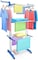 3-Layer Clothes Drying Rack, Heavy Duty Folding Clothes Hanger with Adjustable Wings &ndash; Indoor &amp; Outdoor Use, Double 3-Layer Cloth Drying Stand
