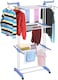 3-Layer Clothes Drying Rack, Heavy Duty Folding Clothes Hanger with Adjustable Wings &ndash; Indoor &amp; Outdoor Use, Double 3-Layer Cloth Drying Stand