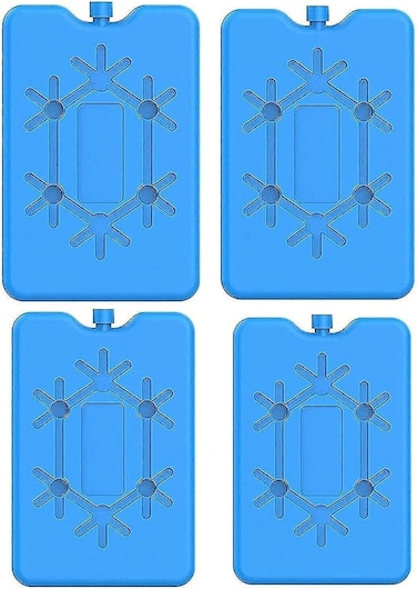 4 عبوات من أكياس الثلج الرفيعة القابلة لإعادة الاستخدام لصندوق الغداء - حقائب تبريد غير سامة للعمل أو المدرسة أو النزهات أو التخييم - تحافظ على الطعام طازجًا طوال اليوم