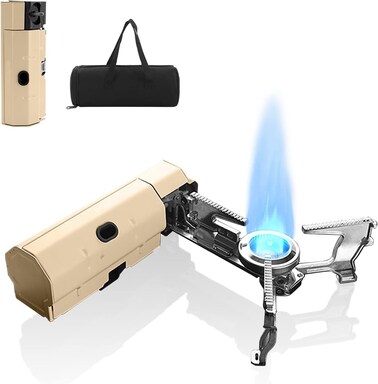 Foldable Portable Butane Stove 2600W &ndash; Outdoor Camping Gas Stove with Storage Bag &amp; Thermal Sheet &ndash; Ideal for Picnic, Backpacking, Hiking, Travel