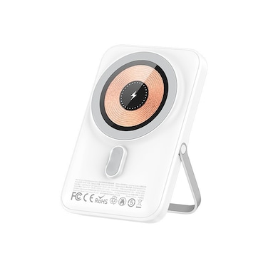 10000mAh Magnetic Wireless Power Bank with Stand - PD 20W Fast Charging, Type-C, External Battery Pack for iPhone, iPad, Samsung, Android
