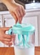Trendy Mixer Pitcher Shaker - 2.2L Hand Mixer Jug for Eggs, Cream, Milkshakes, Coffee, Tea, Buttermilk &amp; Lassi   Clear Plastic with Multi-Color Lid   Kitchen Tool