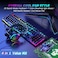 Wired Gaming Keyboard and Mouse Combo with Gaming Mouse Pad &amp; Headset &ndash; 4-in-1 LED RGB Ergonomic Gaming Set for PC