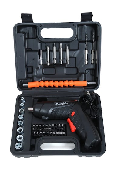 47-Piece Electric Screwdriver Set - 3.6V Mini Rechargeable Multi-Function Electric Hammer, Cordless Power Drill for Home &amp; DIY Projects