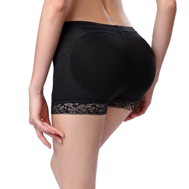 Women&rsquo;s Padded Body Shaper Seamless Hip Dip &amp; Thigh Butt Lifter &ndash; Mid Thigh Booty Enhancer Shaper Shorts for Tummy Control &amp; Smooth Silhouette