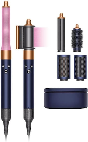 Dyson Airwrap Complete Long Curling Iron &ndash; 6 Accessories, Prussian Blue/Rich Copper, HS05 No Extreme Heat Styling for Long Hair