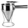 Stainless Steel Piston Funnel with Stand - Multi-Use Confectionery Funnel