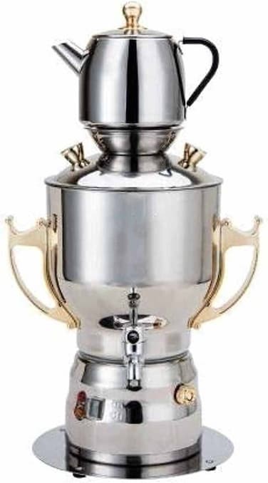Electric Samovar - 4L Tank &amp; 1L Teapot - Instant Hot Water Heater &amp; Tea Maker