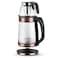 Electric Kettle with Tea Brewing Pot, 1.7L Stainless Steel, Rapid Boil, BPA-Free