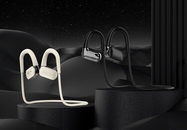 Air Bone Conduction Neckband Bluetooth Earphones &ndash; Wireless Sports Headset with Ultra-Long Battery, Sweatproof, Stereo Sound for Running, Gym, Workouts
