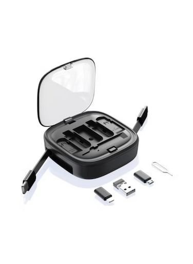 كابل شحن متعدد قابل للسحب 5 في 1   شاحن سريع عالمي بموصلات من النوع C وMicro وiOS   مجموعة محول USB-C إلى USB OTG   فتحة بطاقة وحامل هاتف