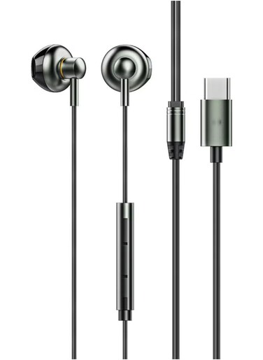 Type-C Digital Wired Headphones, High-Definition Sound, Noise Isolation Earbuds with Mic, 1.2M Braided Cable, Hi-Fi Stereo