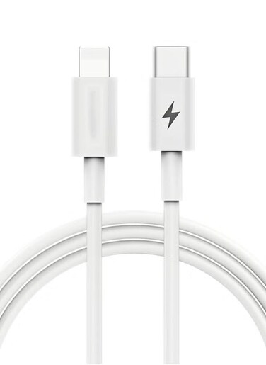 Type-C to Lightning Cable, 1.5M (5ft) PD 30W Fast Charging &amp; Data Sync Cable, Apple MFi Certified, Anti-Swing Durable Design for iPhone  (White)

