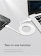 USB A to Lightning Cable - 2.4A Fast Charging &amp; Data Sync Cord for iPhone, iPad, and iPod, 1M White, Durable &amp; High-Speed Lightning Cable for Apple Devices
