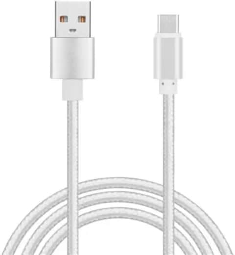 كابل Lightning إلى USB A - 1 متر فضي، شحن سريع ومزامنة بيانات لأجهزة iPhone وiPad وiPod - سلك شحن عالي السرعة لأجهزة Apple