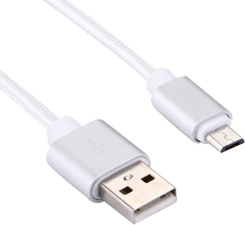 كابل Lightning إلى USB A - 1 متر فضي، شحن سريع ومزامنة بيانات لأجهزة iPhone وiPad وiPod - سلك شحن عالي السرعة لأجهزة Apple