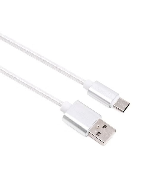 كابل Lightning إلى USB A - 1 متر فضي، شحن سريع ومزامنة بيانات لأجهزة iPhone وiPad وiPod - سلك شحن عالي السرعة لأجهزة Apple