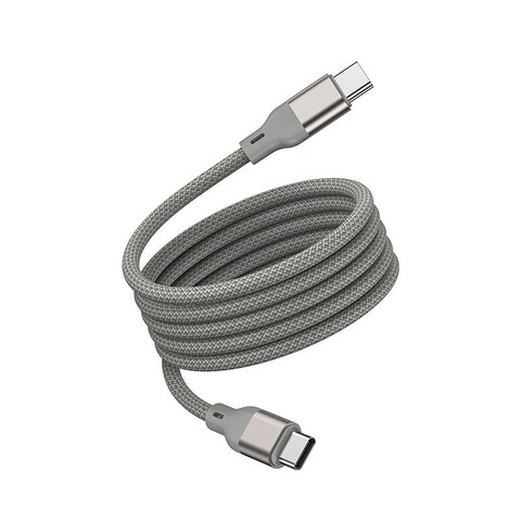 65W Magnetic Type-C to Type-C Fast Charging Cable  100CM Nylon Braided USB-C Cord with Strong Magnetic Connector, PD Quick Charge for MacBook, iPad, Samsung