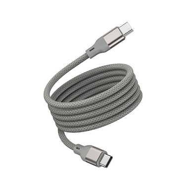 65W Magnetic Type-C to Type-C Fast Charging Cable  100CM Nylon Braided USB-C Cord with Strong Magnetic Connector, PD Quick Charge for MacBook, iPad, Samsung
