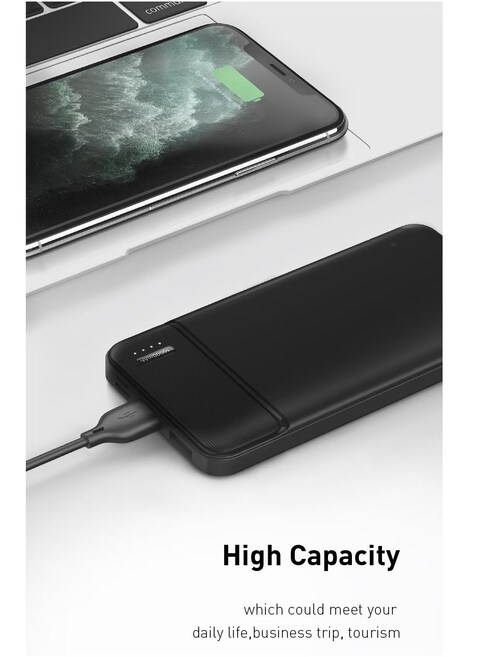 بنك طاقة 10000 مللي أمبير في الساعة - مدخل/مخرج ثنائي الاتجاه USB Type-C، منافذ متعددة، شحن سريع، اشترِ واحدًا واحصل على 2 كابل شحن مجاني، بطارية خارجية محمولة