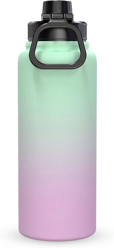 Gradient Vacuum Sports Bottle 1000ML &ndash; Stainless Steel, Double-Wall Insulated, Leak-Proof Design, Easy-to-Wash, Wear-Resistant   Perfect for Athletes, Gym, Office Gifts, Sports, Travel