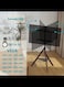 Tripod TV Stand with Mount - Non-Slip TV Mount Stand for Floor, Universal Fit,32" to75" TVs, Height Adjustable W/180 Degree Swivel, TV Stand for Bedroom, Living Room