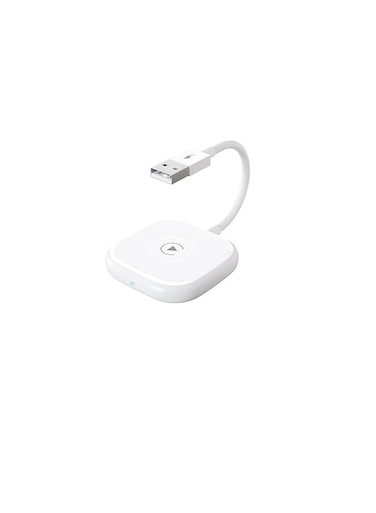 2 in 1 Auto CarPlay &amp; Android Auto Wireless 2024 Upgrade Dongle for Converts Wired to Wireless Compatibility Auto for Cars Model 2016+ Plug &amp; Play, White