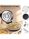 16" Large Pizza Oven with Pizza Stone &amp; Grill Pan, Portable Indoor Pizza Oven Countertop, Pizza Maker Machine for Home, Electric Portable Pizza Oven Heats up to 380℃ - Black