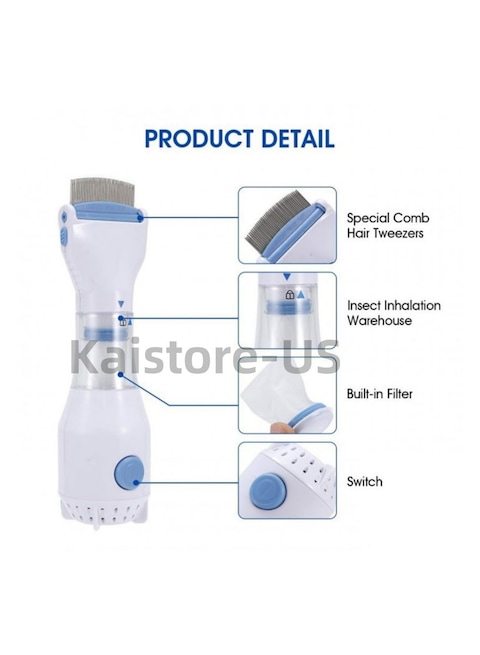 Electric Lice Vacuum Comb for Hair Treatment and Removal - Hair Cleaner (UK, 1PCS)