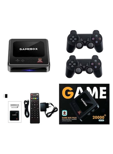 Radiotronics Wireless Retro Game Stick Built in 15,000 Games, 64G Game Console with Game Controllers, Plug and Play Dual System Arcade Game Console for Adults, Black