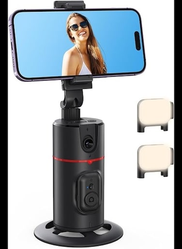 Radiotronics Auto Face Tracking Tripod Rotation Face Body Phone Camera Mount Smart Shooting Phone Tracking Holder with Remote, Shooting Holder for Vlog,Streaming