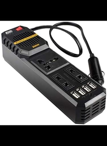 200W Mini Car Vehicle Inverter DC 12V to AC 220V USB Output High-power Power Inverter Small Car Special Edition &ndash; Black