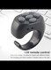 Bluetooth Remote Control, JX05S Ring Phone App Page Turner, 10M Control Scrolling Ring Clicker, Wireless Camera Shutter, for Photos Videos Mainstream APP (Black)