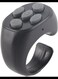 Bluetooth Remote Control, JX05S Ring Phone App Page Turner, 10M Control Scrolling Ring Clicker, Wireless Camera Shutter, for Photos Videos Mainstream APP (Black)